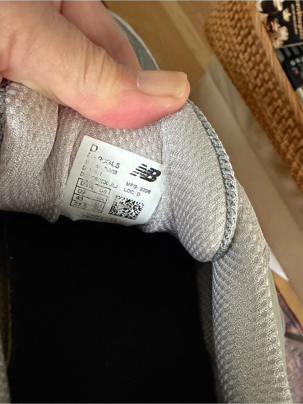 New Balance 990v5 Gray Suede and Mesh Sneakers - Picture 3 of 15